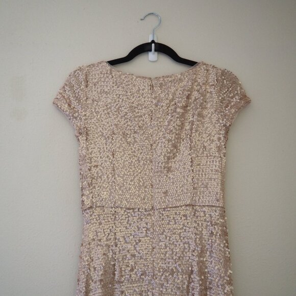 Adrianna Papell Sequin Bateau Maxi Dress sz US 2 - Picture 8 of 8